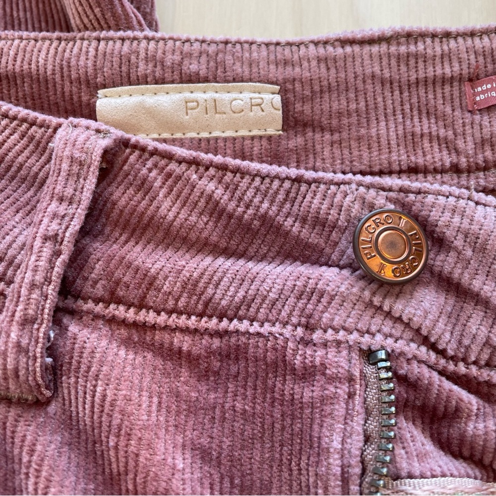 Pilcro Anthropologie Boot Cut Corduroy Pants Size 30 Rusty Rose Wine Trending! - Picture 9 of 16